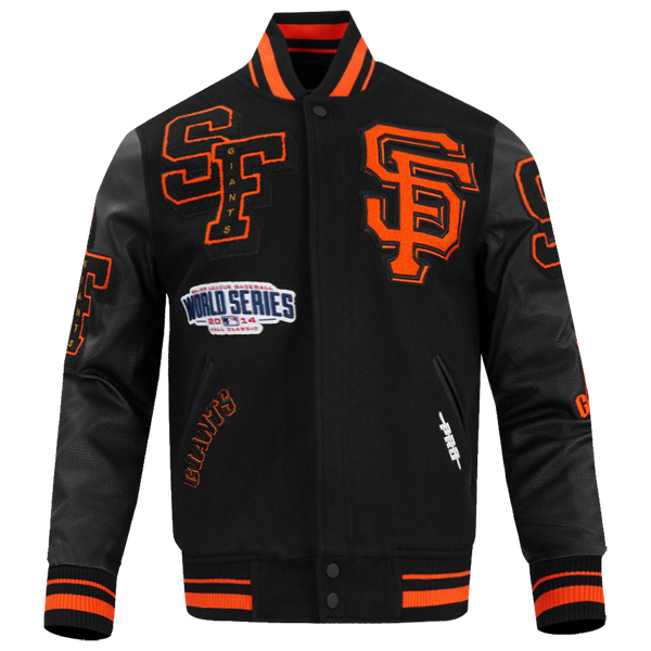 Pro Standard San Francisco Giants Mash Up Wool Varsity Jacket - Men's - Orange/Black