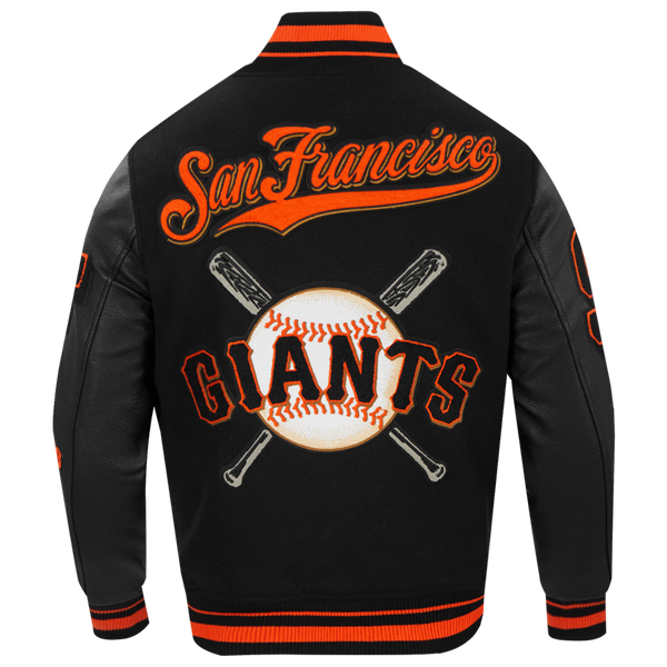 Pro Standard San Francisco Giants Mash Up Wool Varsity Jacket - Men's - Orange/Black - Image 2