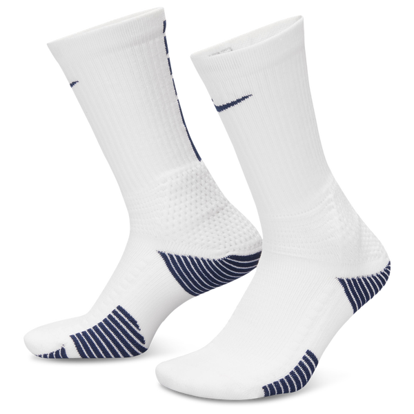 Nike Elite Cushion Crew Socks 1 Pair - Adult - White/College Navy/College Navy