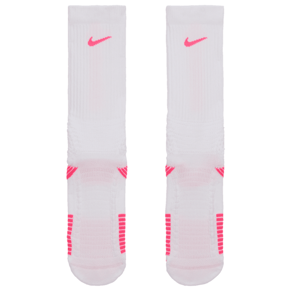 Nike Elite 2.0 Cushion Crew 1 Pair - Adult - White/Hyper Pink/Wolf Grey - Image 2