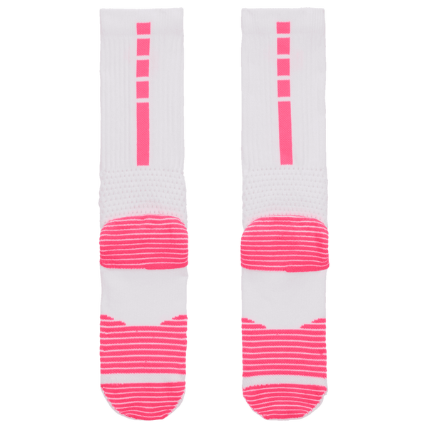 Nike Elite 2.0 Cushion Crew 1 Pair - Adult - White/Hyper Pink/Wolf Grey - Image 3