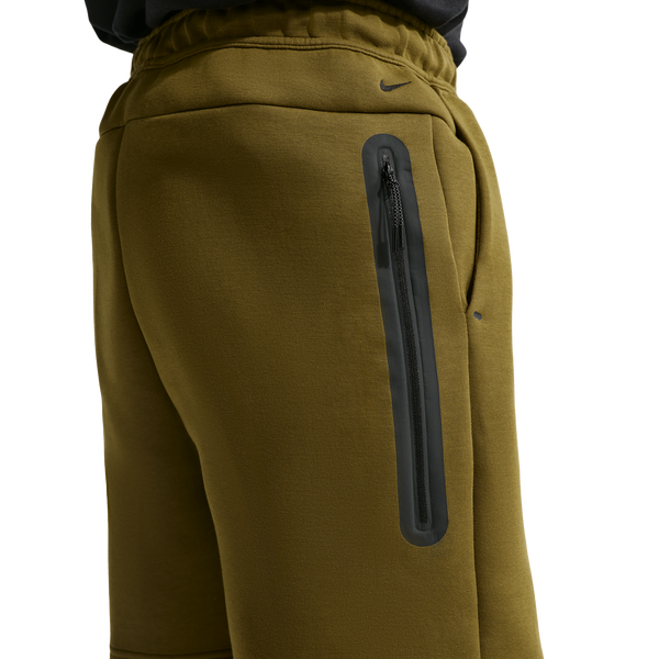 Nike Tech Fleece Shorts - Men's - Black/Olive Flak - Image 2