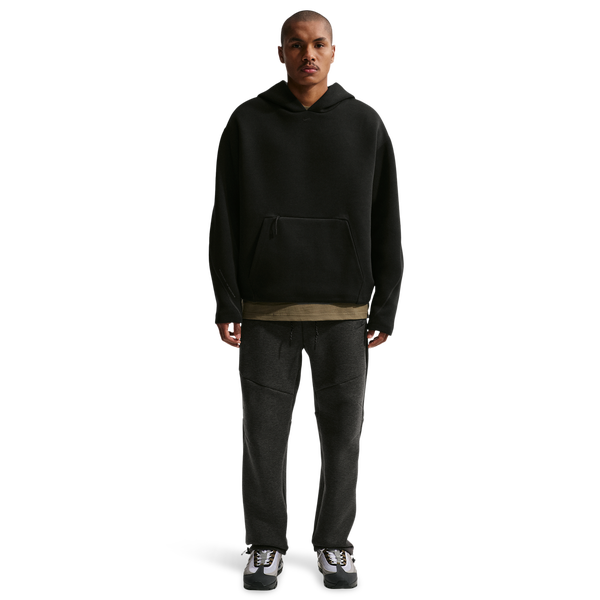 Nike Tech Fleece Open Hem Pants - Men's - Black Heather/Black - Image 7