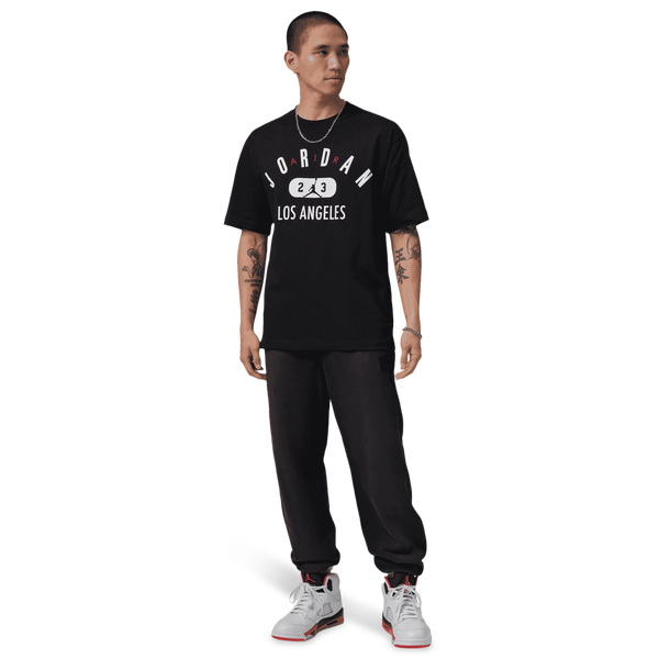 Jordan Los Angeles City Short Sleeve Crew - Men's - Black/White - Image 4