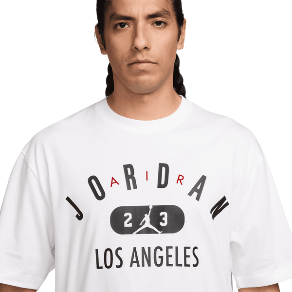 Jordan Los Angeles City Short Sleeve Crew - Men's - White/Black - Image 3