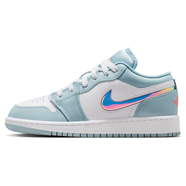 Jordan Air Jordan 1 Low SE - Girls' Grade School - Atomic Pink/White/Ocean Bliss - Image 2