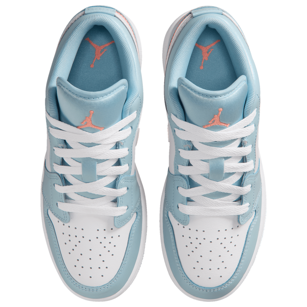 Jordan Air Jordan 1 Low SE - Girls' Grade School - Atomic Pink/White/Ocean Bliss - Image 4