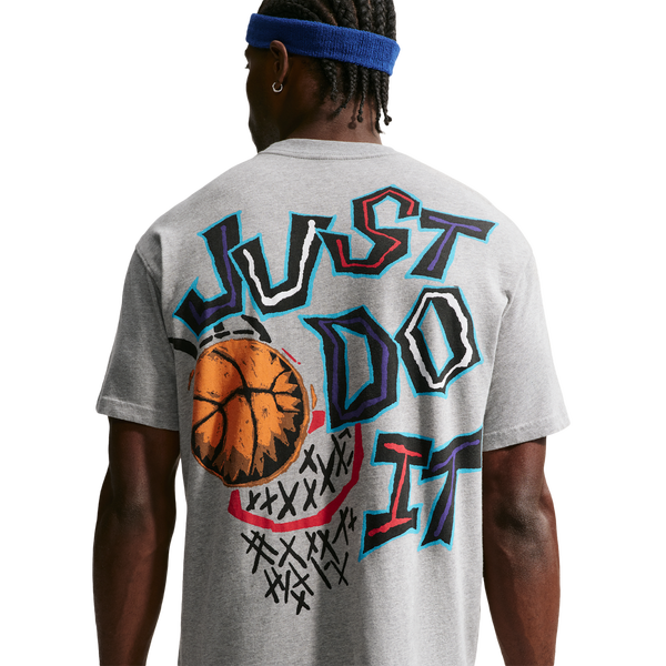 Nike M90 Summit Just Do It Basketball T-Shirt - Men's - Dk Grey Heather - Image 2
