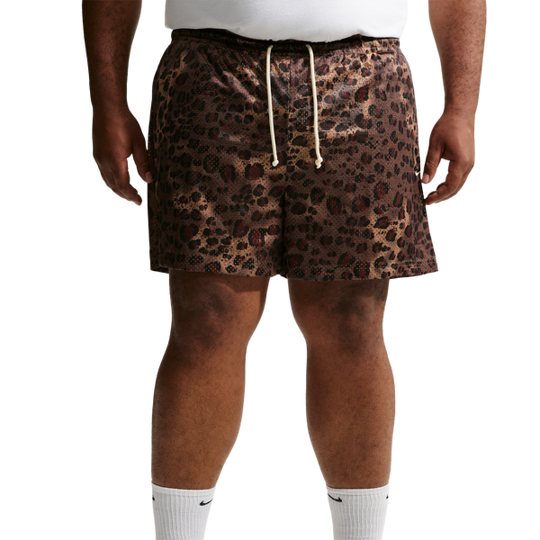 Nike Leopard Dri-FIT SI PRC Mesh 5 Inch Shorts - Men's - Lt British Tan/Flax/Pale Ivory