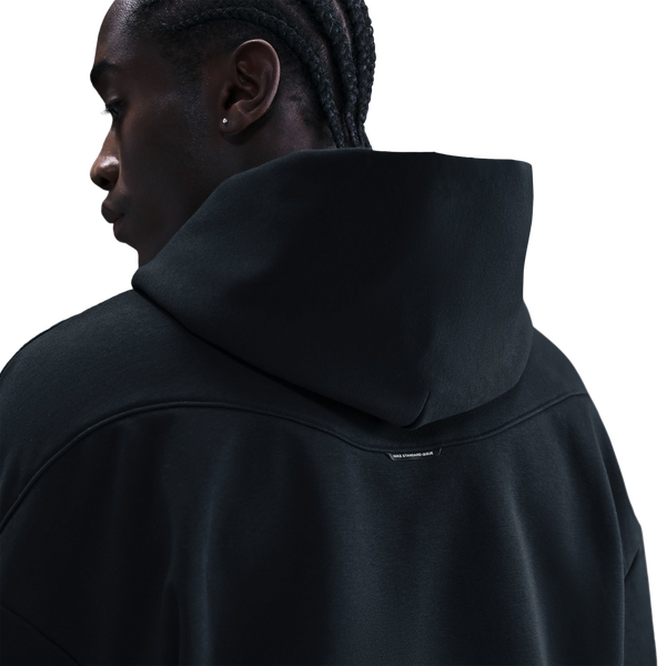 Nike Standard Issue Brushed Pullover Hoodie - Men's - Black/White - Image 2