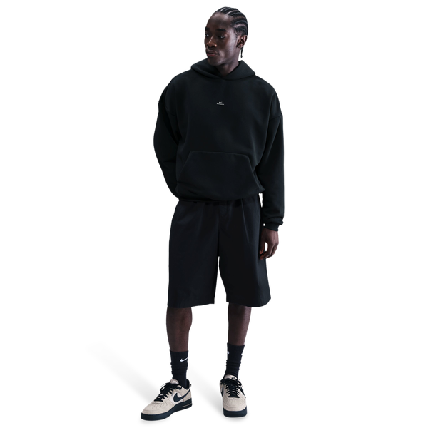 Nike Standard Issue Brushed Pullover Hoodie - Men's - Black/White - Image 4