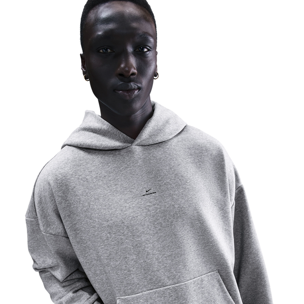 Nike Standard Issue Brushed Pullover Hoodie - Men's - Black/Dark Grey Heather