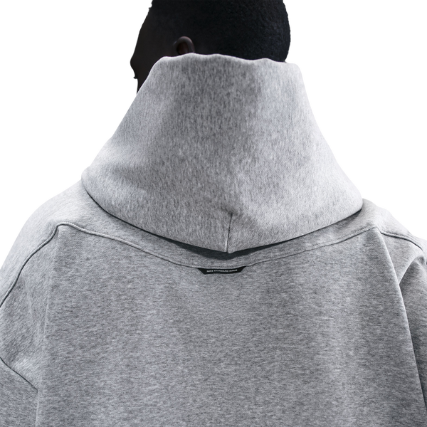 Nike Standard Issue Brushed Pullover Hoodie - Men's - Black/Dark Grey Heather - Image 2