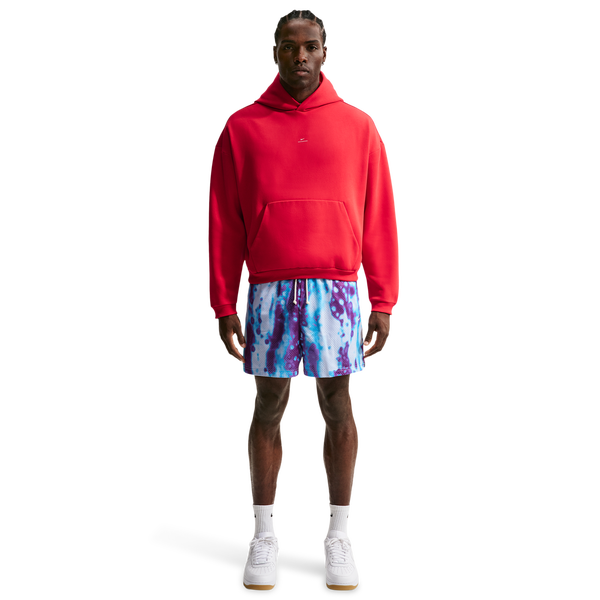 Nike Standard Issue Brushed Pullover Hoodie - Men's - Pale Ivory/University Red - Image 3