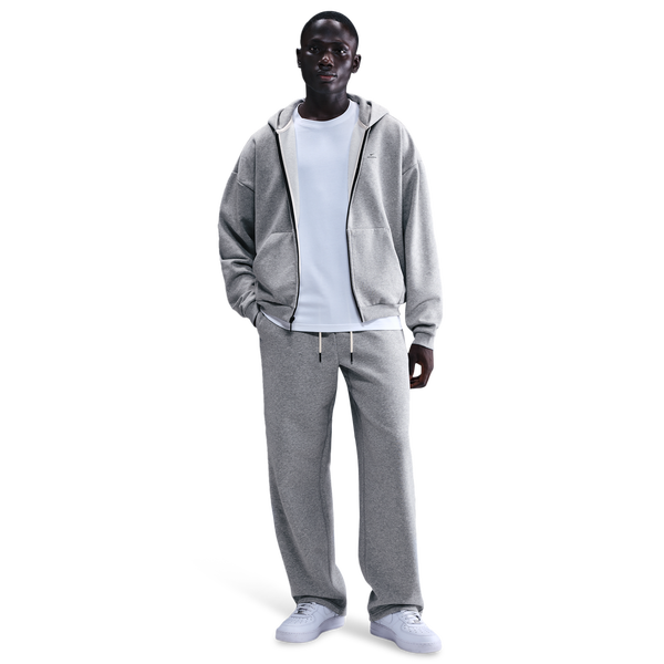 Nike Standard Issue Brushed Open Hem Pants - Men's - Dk Grey Heather/Black - Image 3