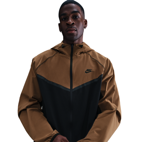 Nike Tech Woven WR Full-Zip Jacket - Men's - Black/Mosswood Brown/Black