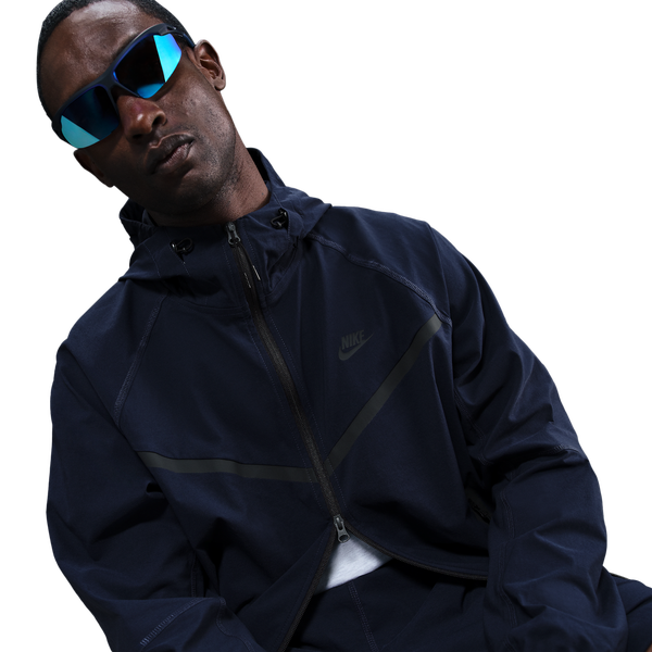 Nike Tech Woven WR Full-Zip Jacket - Men's - Obsidian/Obsidian/Black - Image 2