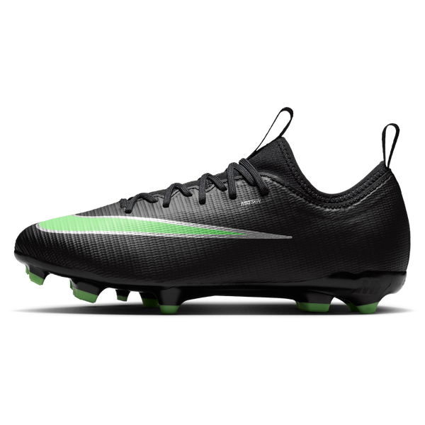Nike Jr Vapor 17 Academy Fg/Mg T - Boys' Grade School - Black/Black/Illusion Green - Image 2