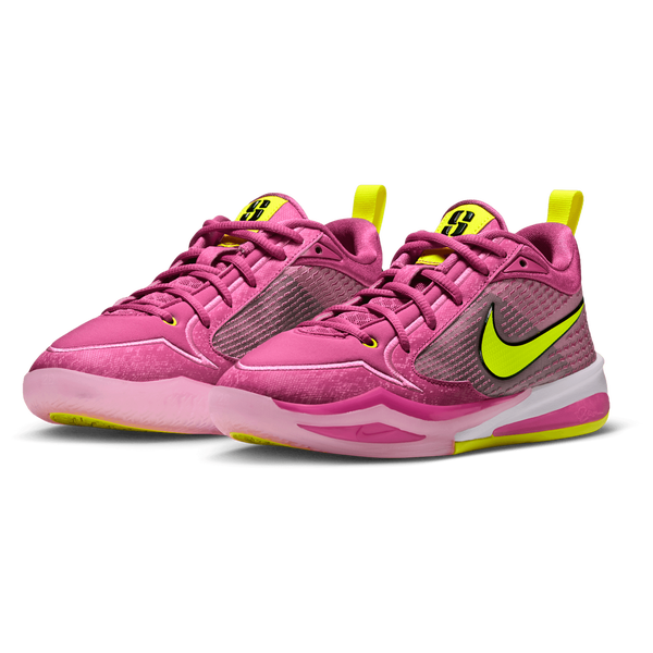 Nike Sabrina 4 - Girls' Grade School - Pink Rise/Lemon Venom/Desert Pink - Image 6