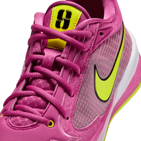 Nike Sabrina 4 - Girls' Grade School - Pink Rise/Lemon Venom/Desert Pink - Image 7