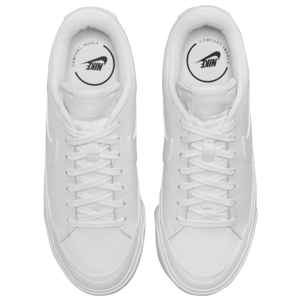 Nike Court Legacy Lift - Women's - White/White - Image 4