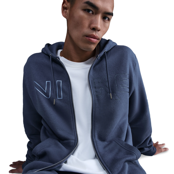 Nike Club Basketball Full-Zip Hoodie - Men's - Diffused Blue - Image 3
