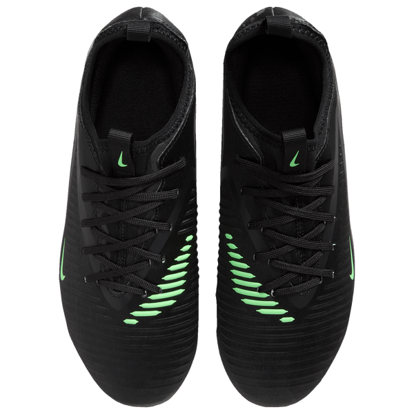Nike Phantom 6 Low Academy FG/MG - Boys' Grade School - Black/Illusion Green/Black - Image 4