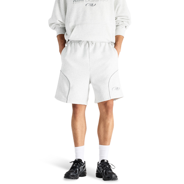 New Balance NB TRACKSIDE FLEECE SHORT - Men's - Gray