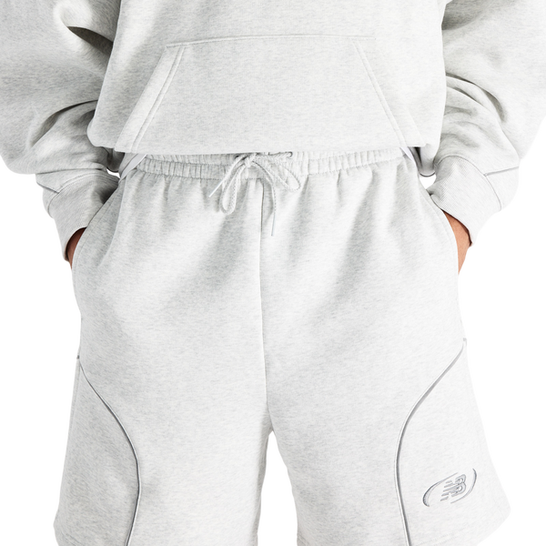 New Balance NB TRACKSIDE FLEECE SHORT - Men's - Gray - Image 3