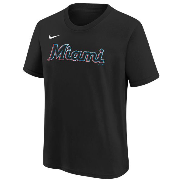 Nike MLB Marlins Kids Name & Number T-Shirt - Youth - Black - Image 2