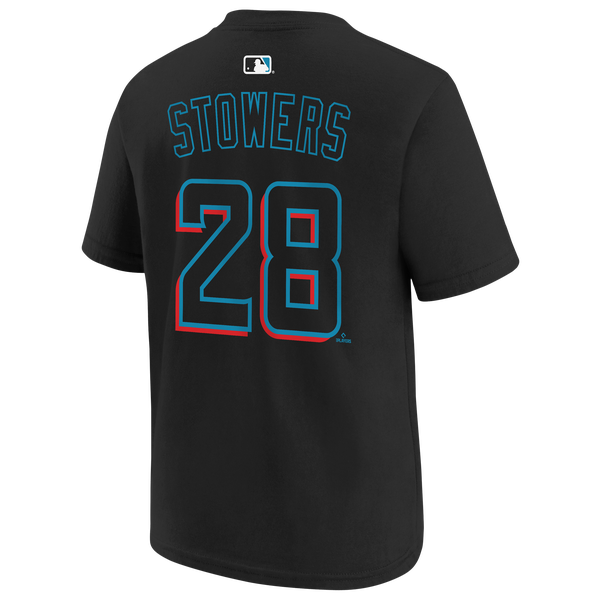 Nike MLB Marlins Kids Name & Number T-Shirt - Youth - Black - Image 3