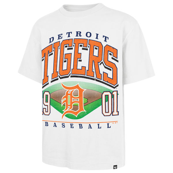 47 Brand Tigers Foundational T-Shirt - Men's - White
