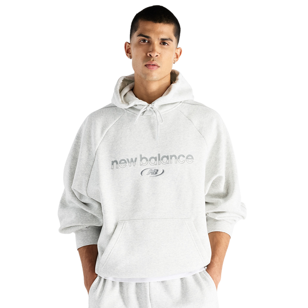 New Balance Trackside Pullover Hoodie - Men's - Heather Grey/Ash