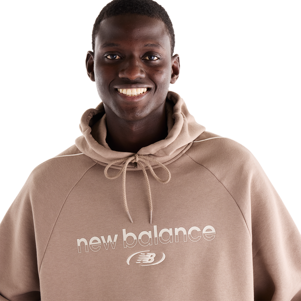 New Balance Trackside Pullover Hoodie - Men's - Timberwolf Piping/Mushroom - Image 3