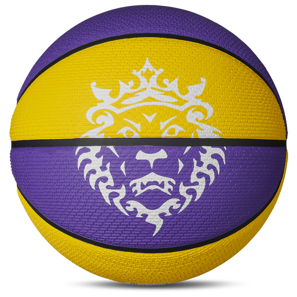 Nike Lebron Playground Basketball - Men's - Amarillo/Court Purple/Black - Image 2
