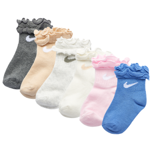 Nike 6 Pack Ruffle Socks - Girls' Toddler - Sail/Pink/Blue