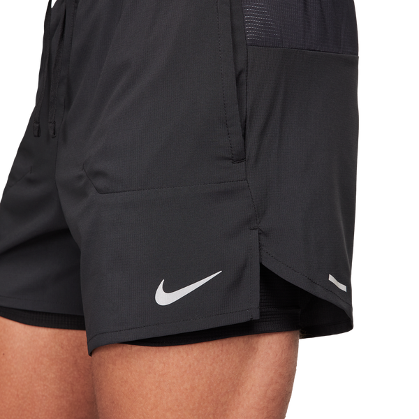 Nike Dri-FIT STRIDE 2IN1 5IN Shorts - Men's - Black/Black/Black - Image 4