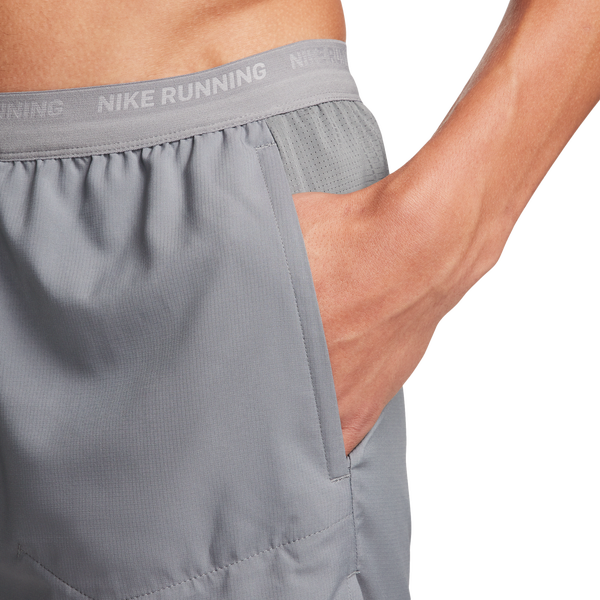 Nike Dri-FIT STRIDE 2IN1 5IN Shorts - Men's - Smoke Grey/Dk Smoke Grey/Black - Image 3