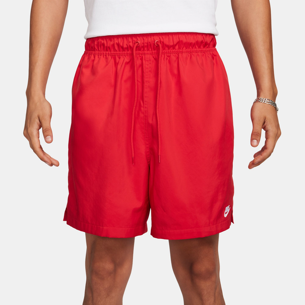 Nike Club Flow Shorts - Men's - White/University Red