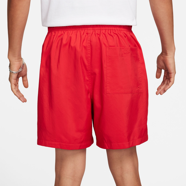 Nike Club Flow Shorts - Men's - White/University Red - Image 3