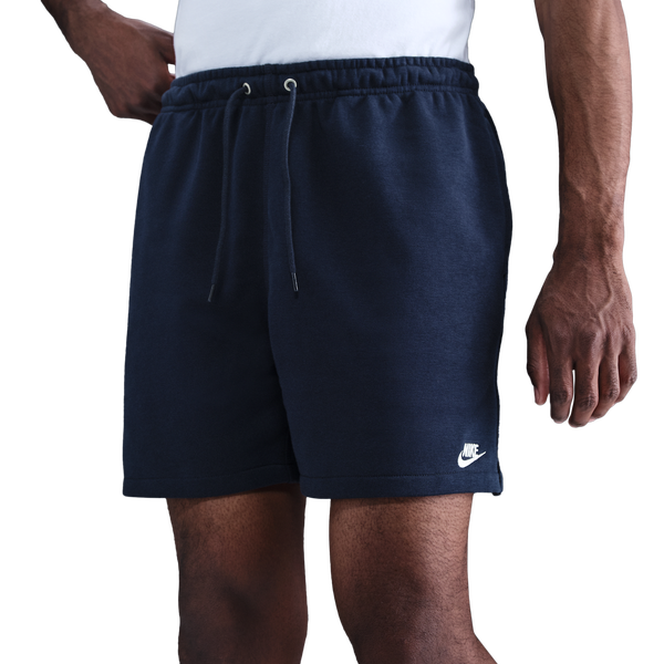 Nike Club Flow French Terry Shorts - Men's - Obsidian/Obsidian/White