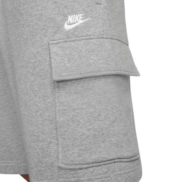 Nike Club Cargo Shorts - Men's - Dark Grey Heather/White/Light Smoke Grey - Image 4