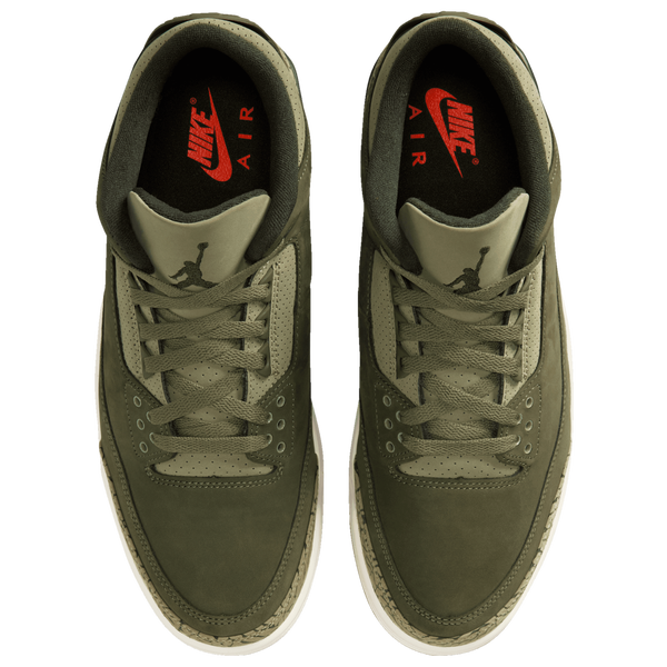 Jordan Retro 3 - Men's - Neutral Olive/Sequoia/Medium Olive - Image 4
