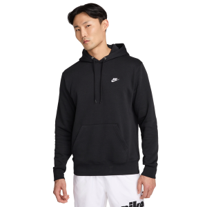 Nike Club Pullover Hoodie - Men's - Black/White