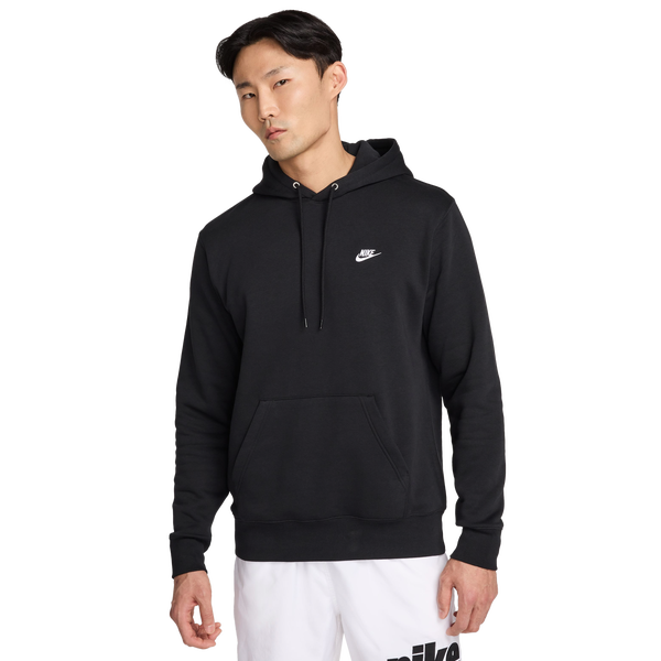 Nike Club Pullover Hoodie - Men's - Black/White