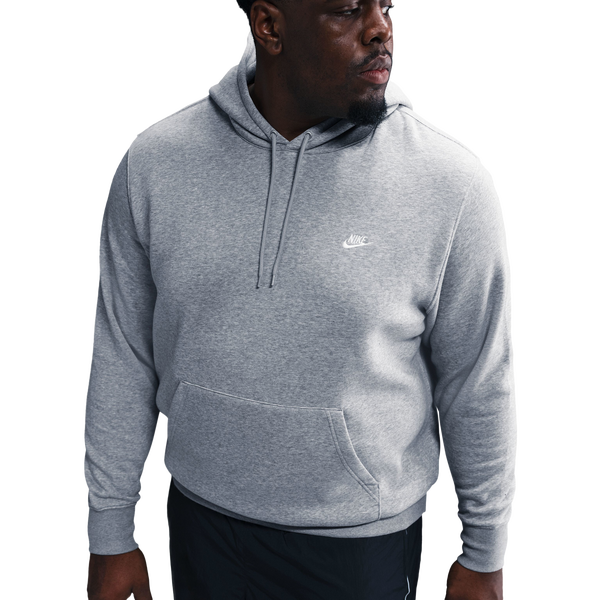 Nike Club Pullover Hoodie - Men's - White/Light Smoke Grey/Dark Grey Heather