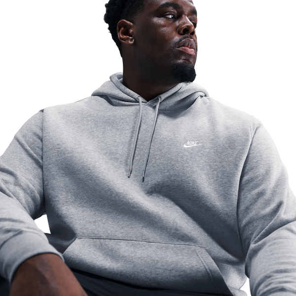 Nike Club Pullover Hoodie - Men's - White/Light Smoke Grey/Dark Grey Heather - Image 3