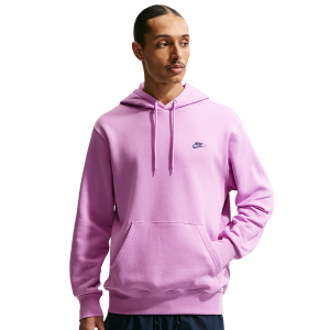 Nike Club BB Pull Over Hoodie - Men's - Midnight Navy/Lt Magenta/Lt Magenta