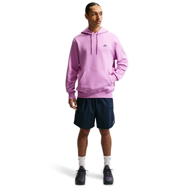 Nike Club BB Pull Over Hoodie - Men's - Midnight Navy/Lt Magenta/Lt Magenta - Image 6