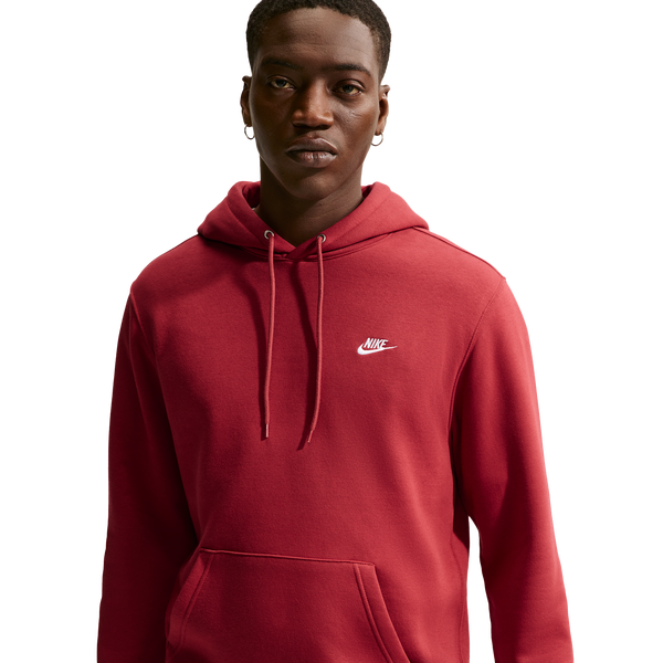 Nike Club Pullover Hoodie - Men's - Red/White - Image 3